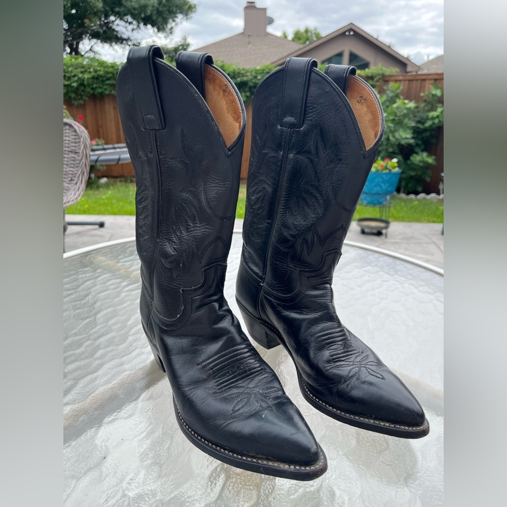 Justin Boots Women's Black Heeled Leather Boots